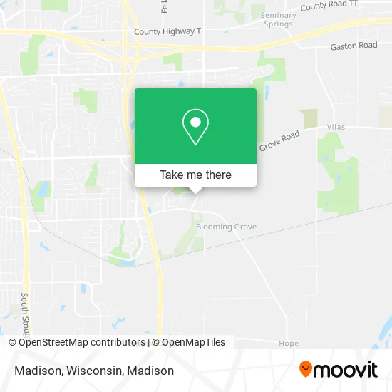 Mapa de Madison, Wisconsin