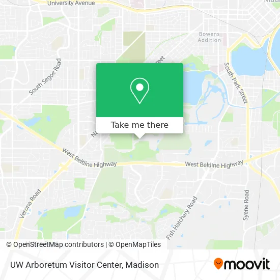 UW Arboretum Visitor Center map