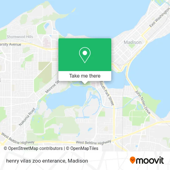 Mapa de henry vilas zoo enterance