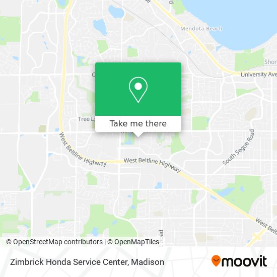 Zimbrick Honda Service Center map