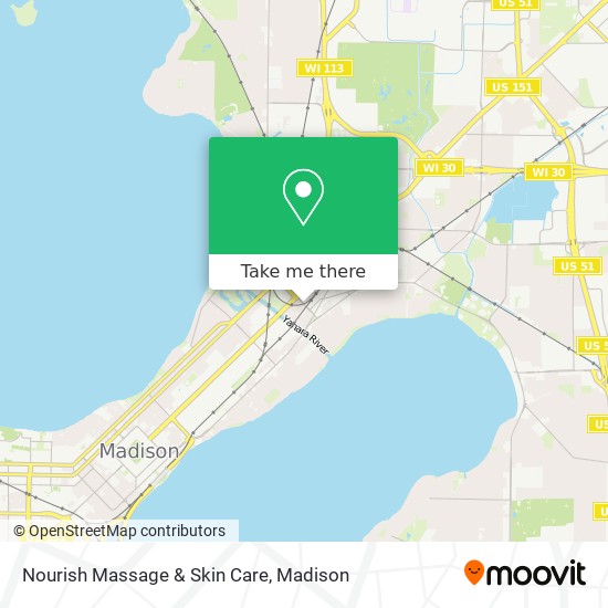 Mapa de Nourish Massage & Skin Care