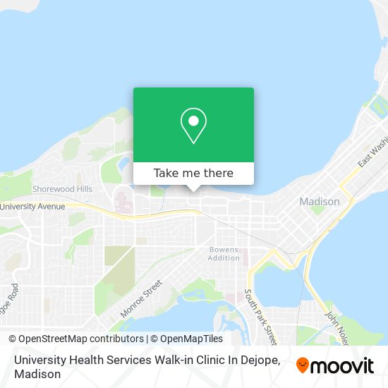 Mapa de University Health Services Walk-in Clinic In Dejope