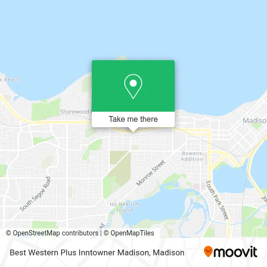Best Western Plus Inntowner Madison map