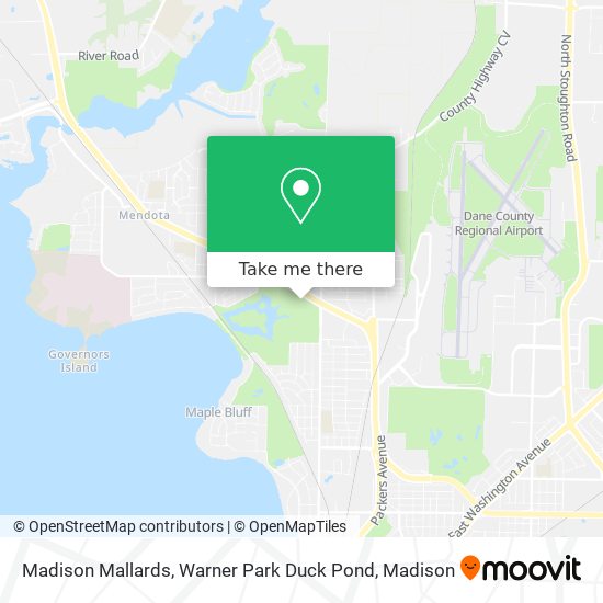 Madison Mallards, Warner Park Duck Pond map