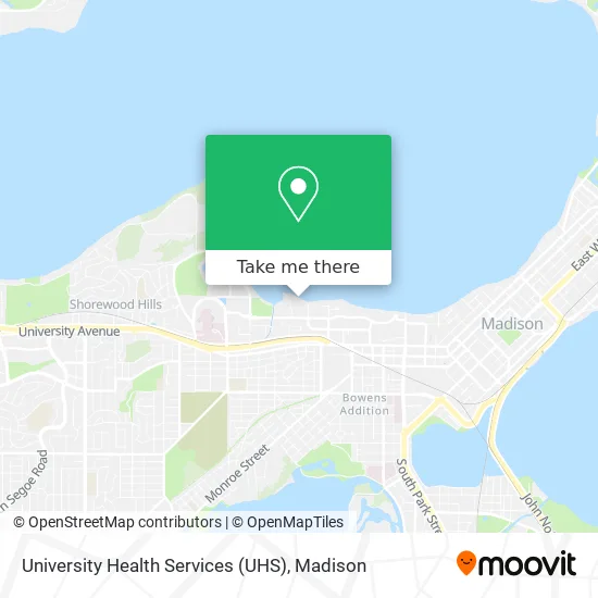 University Health Services (UHS) map