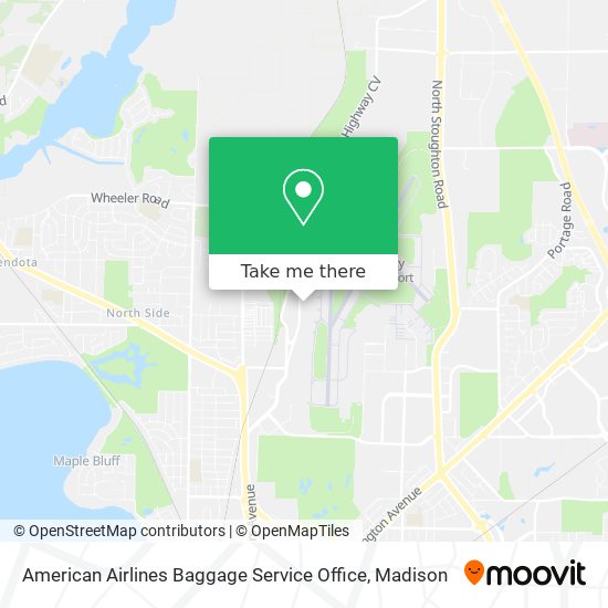 American Airlines Baggage Service Office map