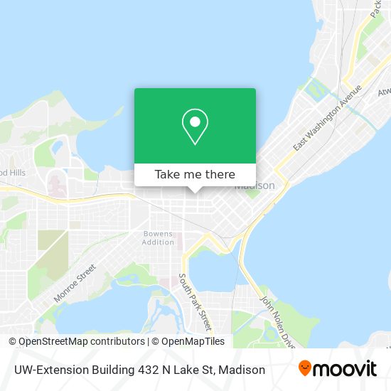 UW-Extension Building 432 N Lake St map