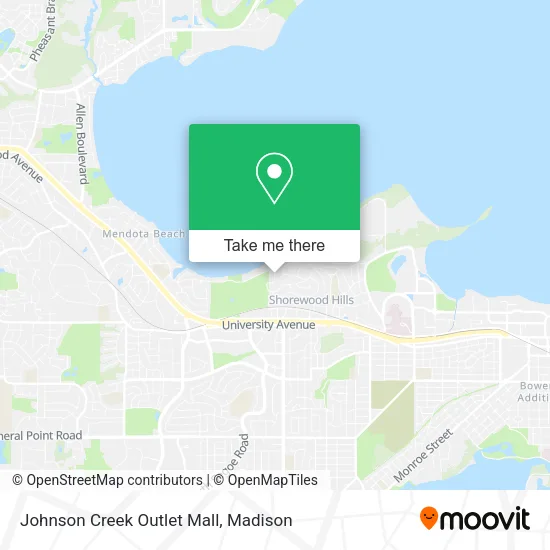 Mapa de Johnson Creek Outlet Mall