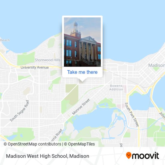 Madison West High School map