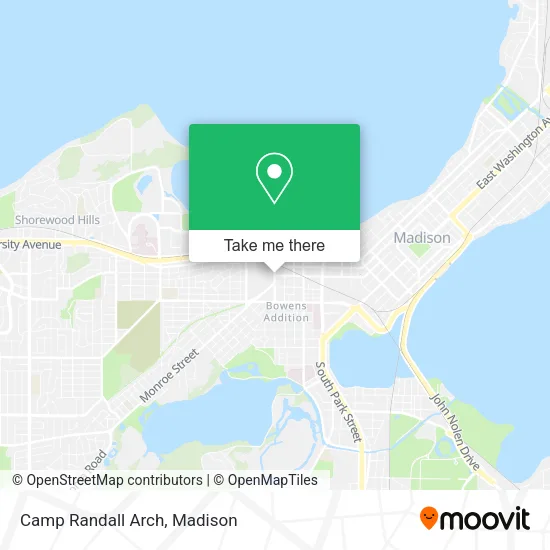 Camp Randall Arch map