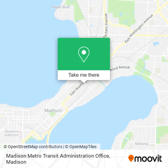 Madison Metro Transit Administration Office map