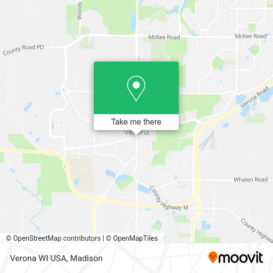 Mapa de Verona WI USA