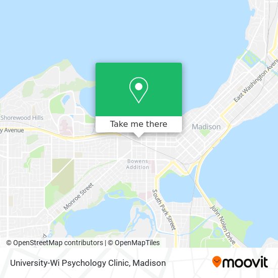 University-Wi Psychology Clinic map