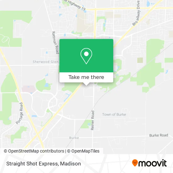 Straight Shot Express map