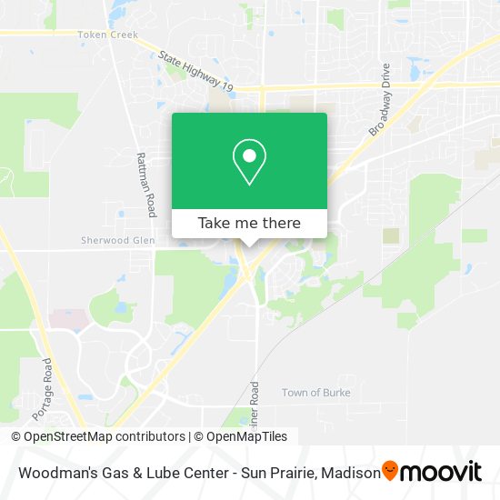 Mapa de Woodman's Gas & Lube Center - Sun Prairie