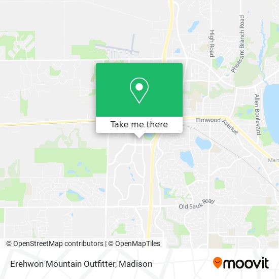 Erehwon Mountain Outfitter map
