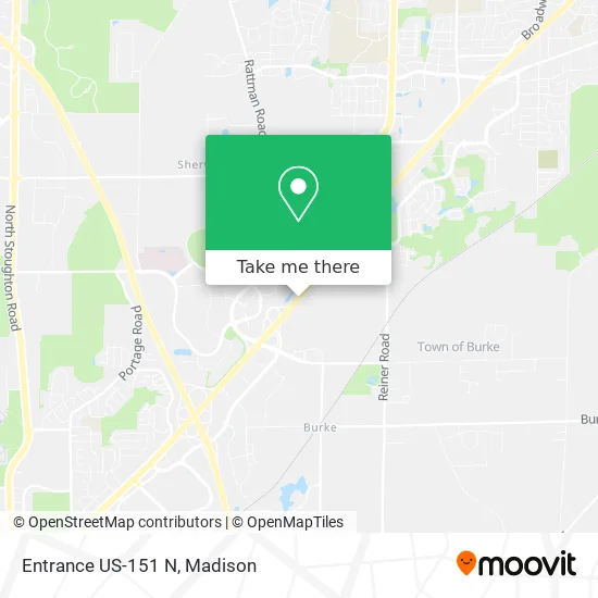 Entrance US-151 N map