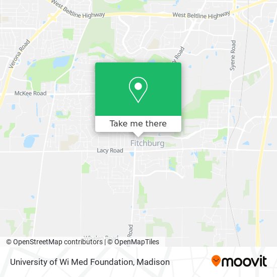 Mapa de University of Wi Med Foundation