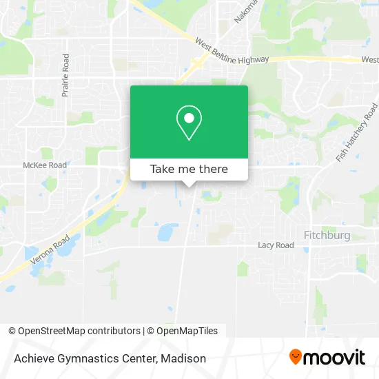 Achieve Gymnastics Center map