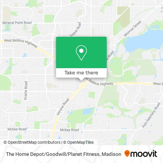 Mapa de The Home Depot / Goodwill / Planet Fitness