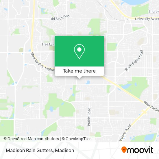 Madison Rain Gutters map