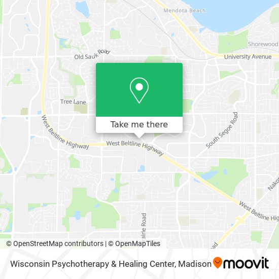 Mapa de Wisconsin Psychotherapy & Healing Center