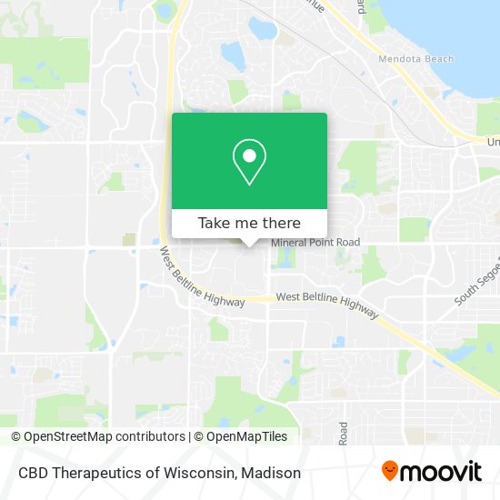 CBD Therapeutics of Wisconsin map
