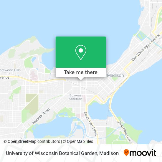 University of Wisconsin Botanical Garden map