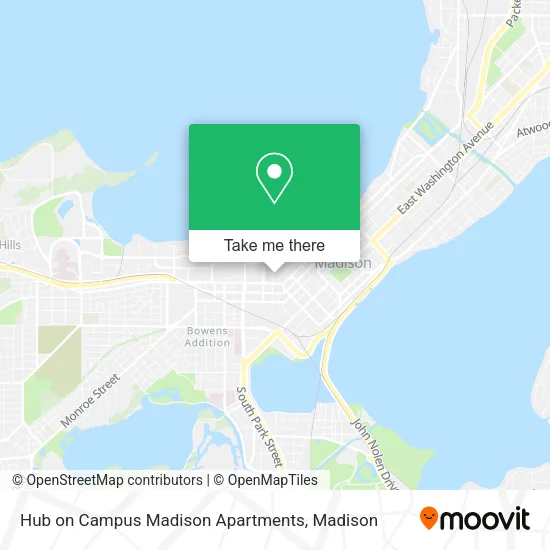 Mapa de Hub on Campus Madison Apartments