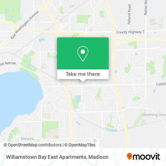 Mapa de Williamstown Bay East Apartments