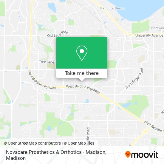 Novacare Prosthetics & Orthotics - Madison map