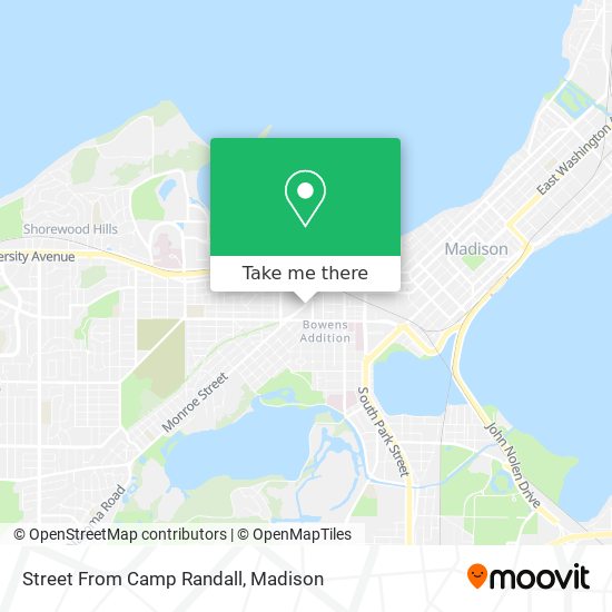 Street From Camp Randall map