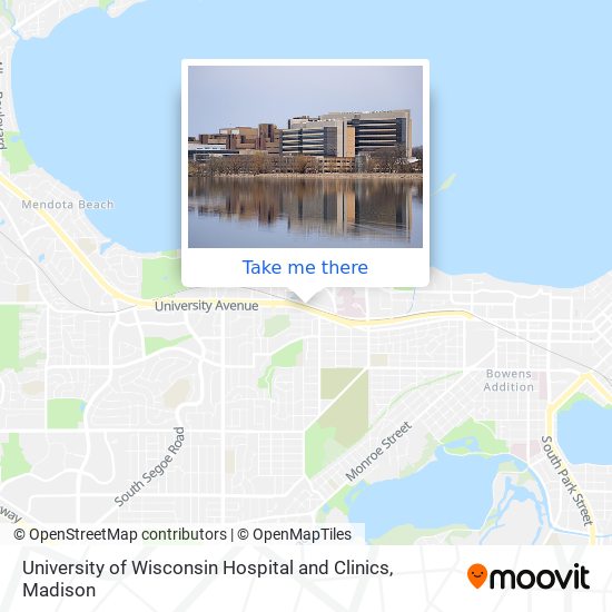 University of Wisconsin Hospital and Clinics map