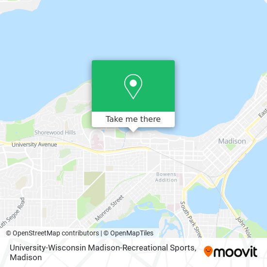 University-Wisconsin Madison-Recreational Sports map