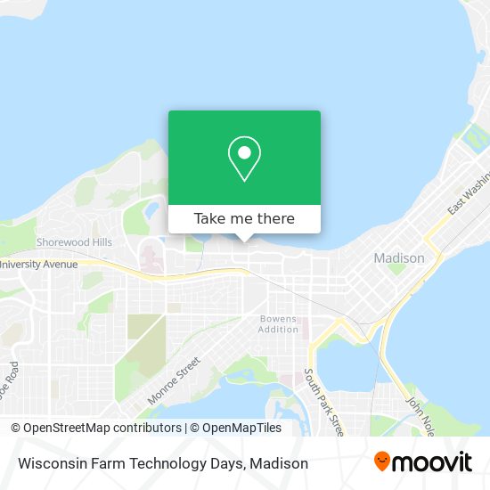 Mapa de Wisconsin Farm Technology Days