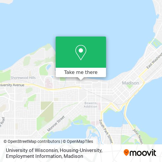 Mapa de University of Wisconsin, Housing-University, Employment Information