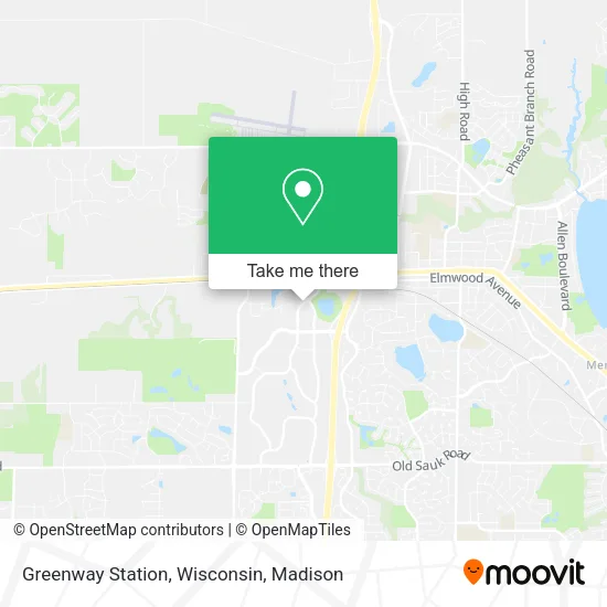 Greenway Station, Wisconsin map