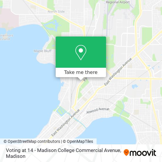 Mapa de Voting at 14 - Madison College Commercial Avenue