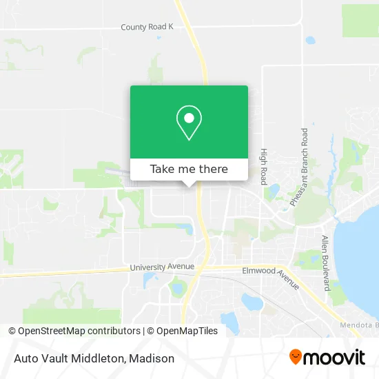 Auto Vault Middleton map