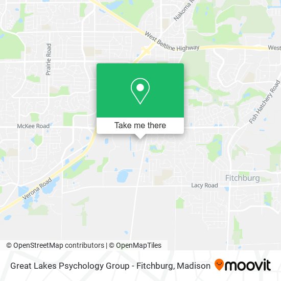 Great Lakes Psychology Group - Fitchburg map