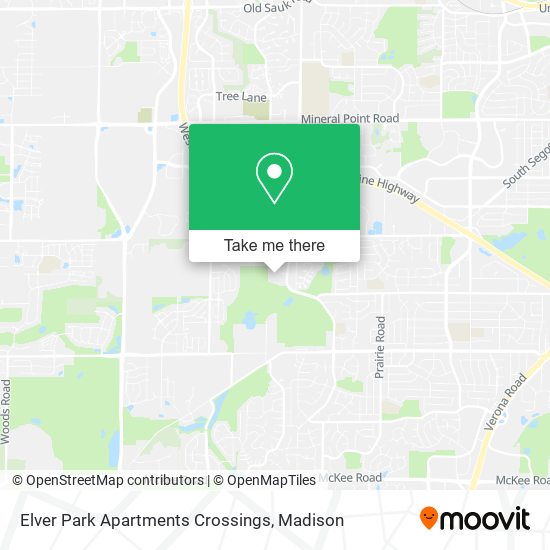 Mapa de Elver Park Apartments Crossings