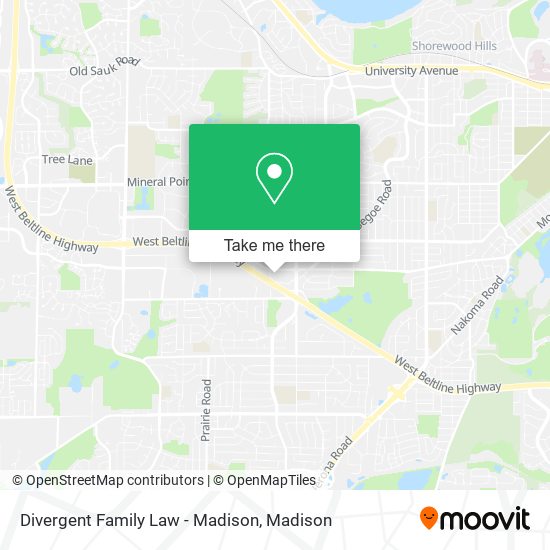 Mapa de Divergent Family Law - Madison