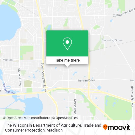 Mapa de The Wisconsin Department of Agriculture, Trade and Consumer Protection