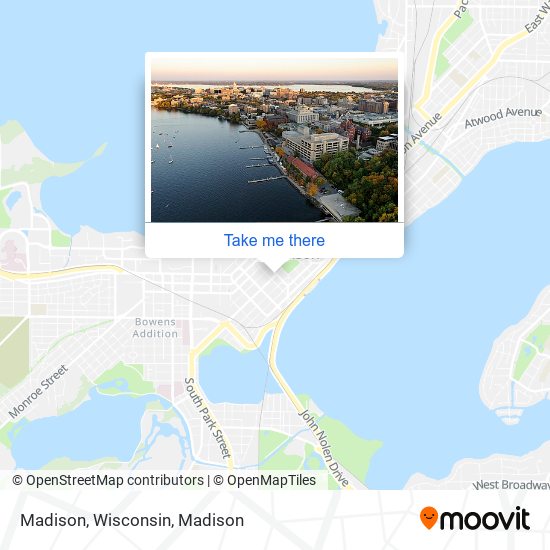 Mapa de Madison, Wisconsin