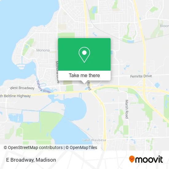 E Broadway map