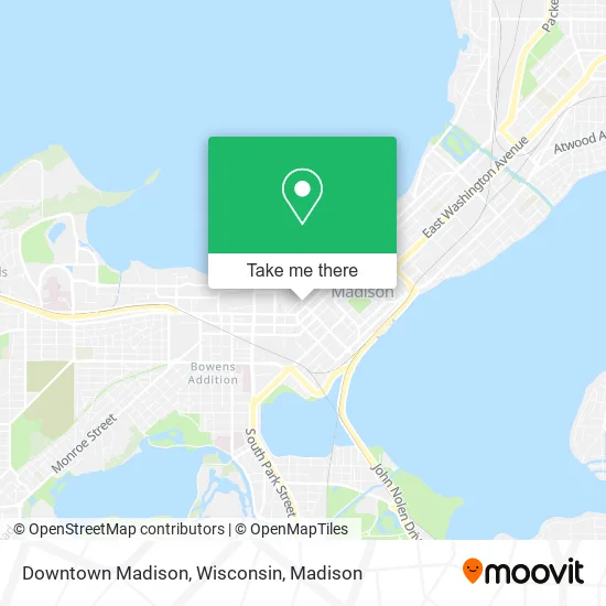 Mapa de Downtown Madison, Wisconsin