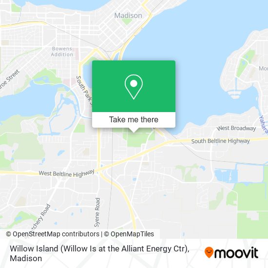 Willow Island (Willow Is at the Alliant Energy Ctr) map