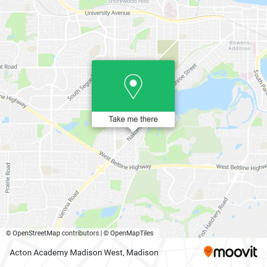 Acton Academy Madison West map