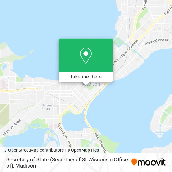 Secretary of State (Secretary of St Wisconsin Office of) map