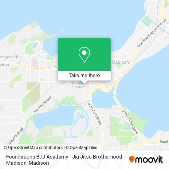 Mapa de Foundations BJJ Academy - Jiu Jitsu Brotherhood Madison